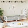 Kids Bed Frame White 80x200 cm Solid Wood Pine Colour white Size 80 x 200 cm 