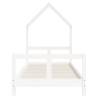 Kids Bed Frame White 80x200 cm | Solid Pine Wood Design