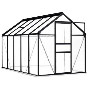 Spacious Anthracite Aluminium Greenhouse - 5.89 m²