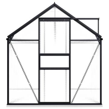 Spacious Anthracite Aluminium Greenhouse - 5.89 m²