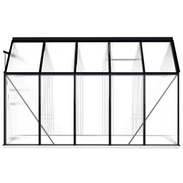 Spacious Anthracite Aluminium Greenhouse - 5.89 m²