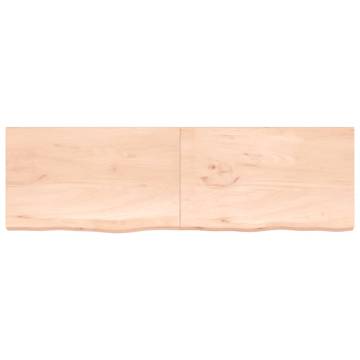 Bathroom Countertop 200x60 cm | Untreated Solid Oak Wood