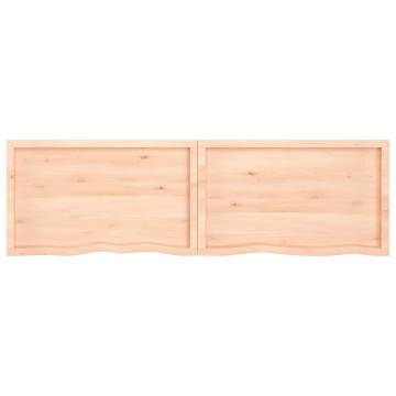 Bathroom Countertop 200x60 cm | Untreated Solid Oak Wood