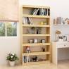 Book Cabinet/Room Divider 100x30x200 cm Solid Pinewood Colour natural Quantity in Package 1 Height 200 cm Width 100 cm 