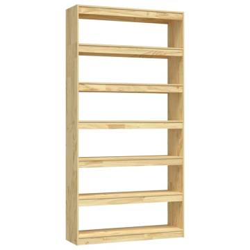 Solid Pinewood Book Cabinet & Room Divider - 100x30x200 cm