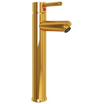 Gold Tempered Glass Bathroom Sink with Tap & Drain | HipoMarket