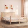 King Size Solid Wood Bed Frame with Headboard | HipoMarket