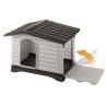 Ferplast Doghouse Villa 90 - Grey Outdoor Kennel for Dogs