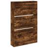 Shoe Cabinet Smoked Oak 80x21x125.5 cm - Stylish Storage Solution