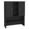 Washing Machine Cabinet Black - Stylish Storage Solution