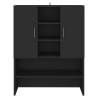 Washing Machine Cabinet Black - Stylish Storage Solution