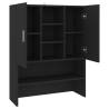 Washing Machine Cabinet Black - Stylish Storage Solution