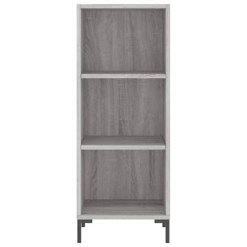 Stylish Highboard Grey Sonoma - 34.5x34x180 cm | Hipomarket