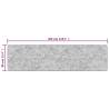 Washable Grey Rug 80x300 cm | Anti-Slip Floor Decor