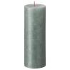 Bolsius Rustic Pillar Candles Shimmer - Oxide Blue (4 pcs)