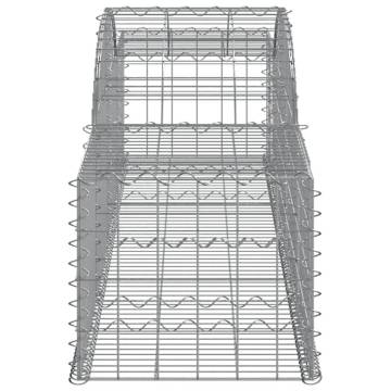 Arched Gabion Baskets 7 pcs 300x50x40/60 cm Galvanised Iron