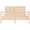 King Size Solid Wood Bed Frame with Headboard | HipoMarket