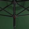 Double Parasol with Steel Pole Green 600 cm - Stylish Shade