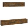 4 Piece TV Cabinet Set in Smoked Oak - Stylish & Practical Design