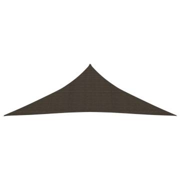 HDPE Sunshade Sail 3.5x3.5x4.9m - Brown, UV Protection