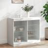 Sideboard with LED Lights White 81x37x67 cm Colour white Quantity in Package 1 