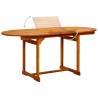 Rustic Garden Dining Table - Solid Acacia Wood (120-170)x80x75 cm