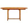 Rustic Garden Dining Table - Solid Acacia Wood (120-170)x80x75 cm