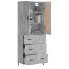 Stylish Highboard Concrete Grey - Ample Storage & Modern Design