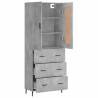 Stylish Highboard Concrete Grey - Ample Storage & Modern Design