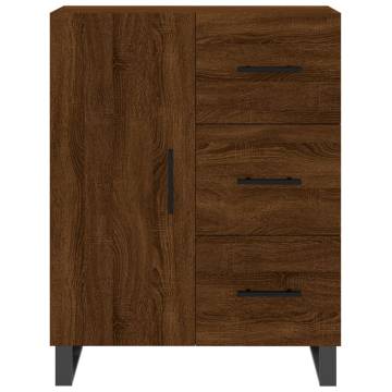 Stylish Highboard Brown Oak - 69.5x34x180 cm Engineered Wood