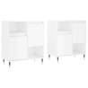 High Gloss White Sideboards - 2 pcs | Stylish Storage Solutions