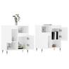 High Gloss White Sideboards - 2 pcs | Stylish Storage Solutions