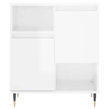 High Gloss White Sideboards - 2 pcs | Stylish Storage Solutions