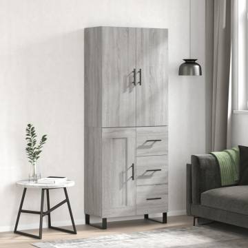 Elegant Highboard Grey Sonoma - Stylish Storage Solution