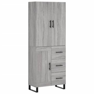 Elegant Highboard Grey Sonoma - Stylish Storage Solution