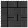 22 pcs Decking Tiles 30x30 cm 2 sqm WPC Black Colour black Pattern pattern 3 Number of 22 