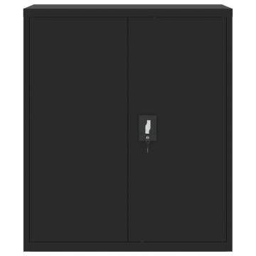 File Cabinet Black 90x40x105 cm Steel - Hipomarket