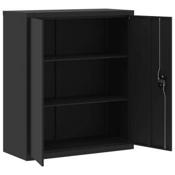 File Cabinet Black 90x40x105 cm Steel - Hipomarket