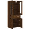 Stylish Highboard Brown Oak - 69.5x34x180 cm | HipoMarket