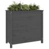 Garden Planter Grey 82.5x40x78 cm Solid Wood Pine | HipoMarket