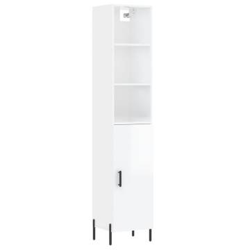 Highboard High Gloss White - Stylish Storage Solution