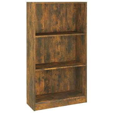 Book Cabinet Smoked Oak 60x24x109 cm Engineered Wood