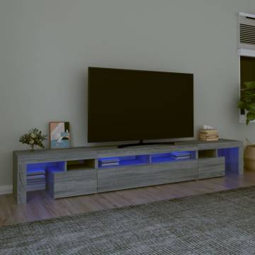 TV Cabinet with LED Lights Grey Sonoma - Stylish & Practical