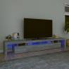 TV Cabinet with LED Lights Grey Sonoma 260x36.5x40 cm Colour grey sonoma Quantity in Package 1 Width 260 cm 