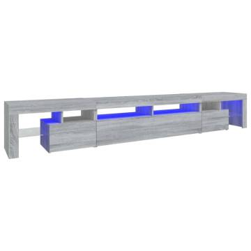 TV Cabinet with LED Lights Grey Sonoma - Stylish & Practical