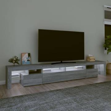 TV Cabinet with LED Lights Grey Sonoma - Stylish & Practical