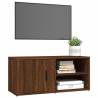 Stylish Brown Oak TV Cabinets - Set of 2 | HiPoMarket