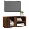 Stylish Brown Oak TV Cabinets - Set of 2 | HiPoMarket