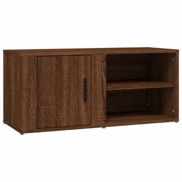 Stylish Brown Oak TV Cabinets - Set of 2 | HiPoMarket