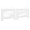 Stylish White Radiator Covers - 2 pcs MDF 112x19x81.5 cm